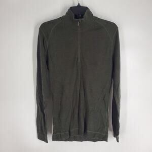 Smartwool Men's Olive Heather Midweight Half Zip Long Sleeve Sweater M